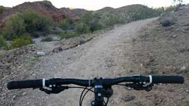 Bear right up slight hill climb